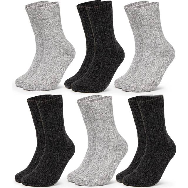 Occulto norska strumpor män 6 pack (modell: Finn) Grå-Mix 39-42