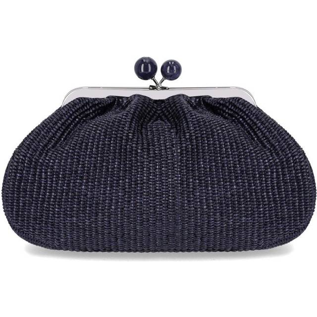 MAX MARA WEEKEND PASTICCINO FORTUNA MEDIUM NAVY BLUE CLUTCH BAG