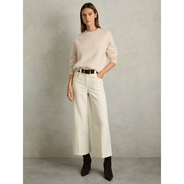 Reiss Myrtle Tailored Culottes, Cream