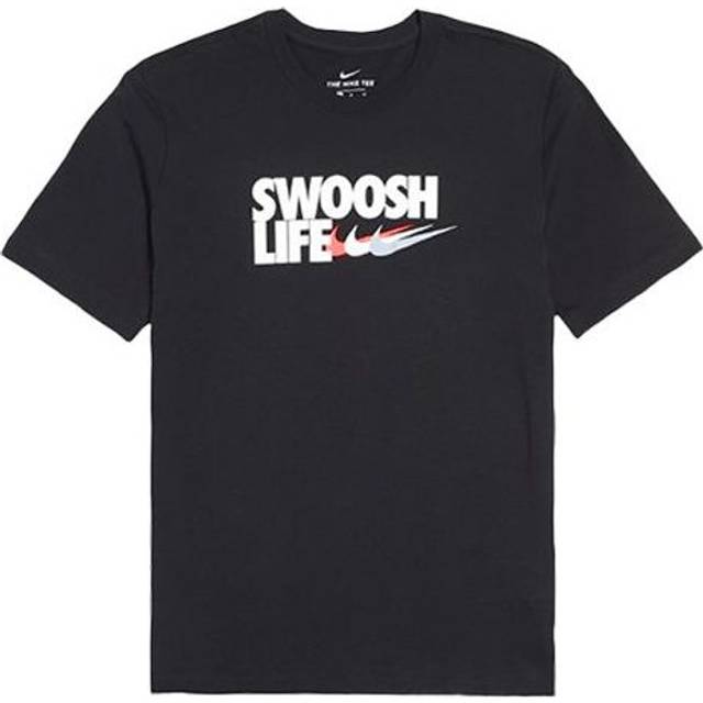 Nike Alphabet Logo Round Neck Short Sleeve Tee 'Black Swoosh Life' CU0088-010 - M