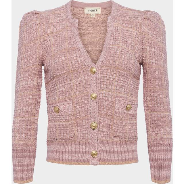 L'AGENCE Jenni Cardigan In Dusty Pink - S