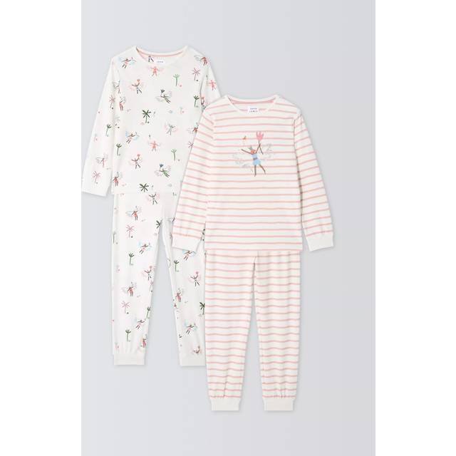 John Lewis Kids' Fairy Pyjamas, Pack of 2, Pink