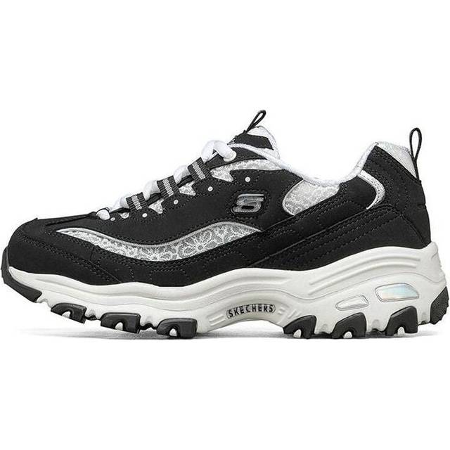 (WMNS) Skechers D Lites 1.0 Fashion Running Shoes Black/White 149250-BKW - 6