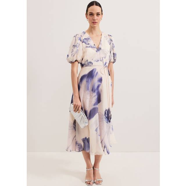 Phase Eight Lizzie Floral Midi Dress, Multi