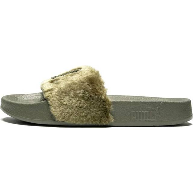 (WMNS) PUMA Fenty x Fur Slide 'Burnt Olive' 367089-01 - Olive Green - 7.5