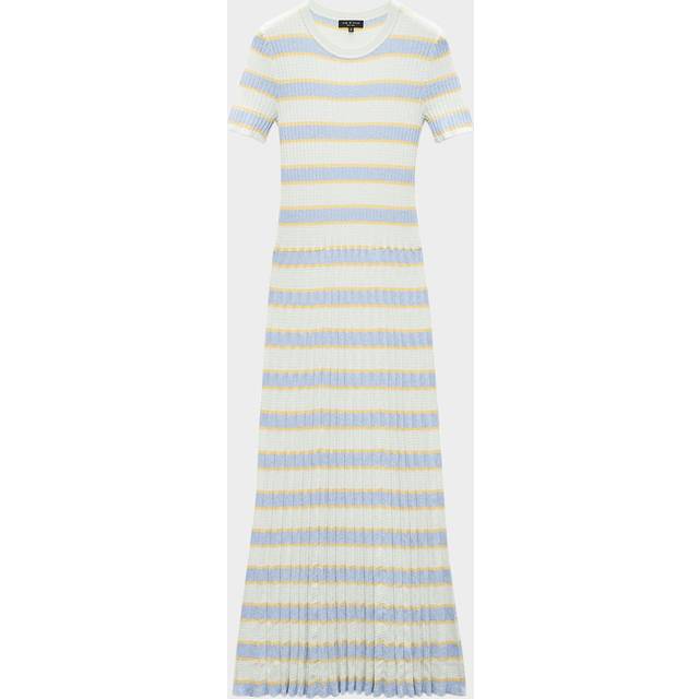 Eloise Stripe Short-Sleeve Maxi Dress - GREENMULT - X-Small