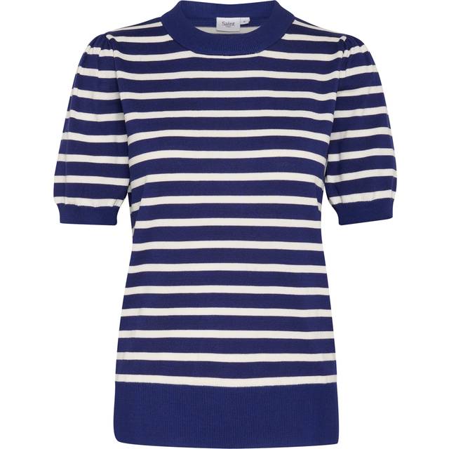 Saint Tropez Mila Stripe Short Sleeve Jumper