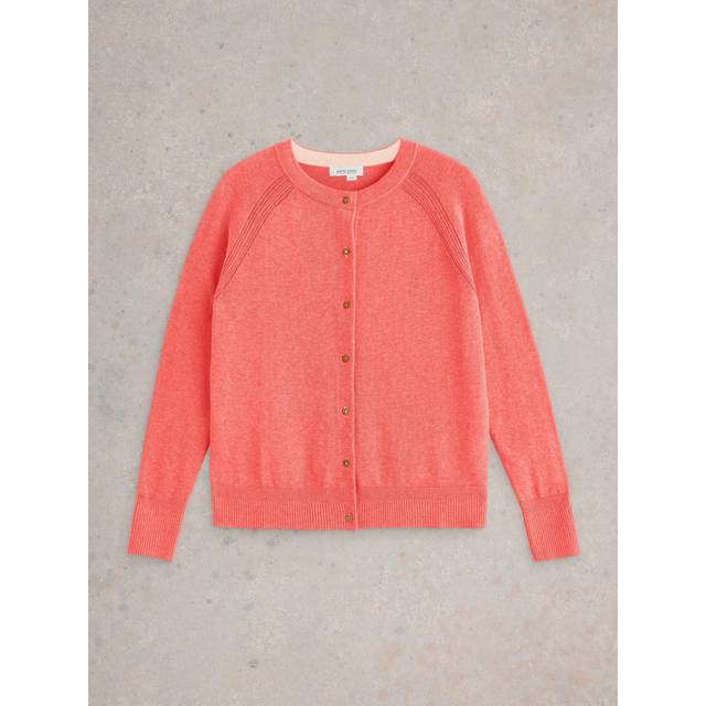 White Stuff Lulu Pure Organic Cotton Cardigan, Coral Orange