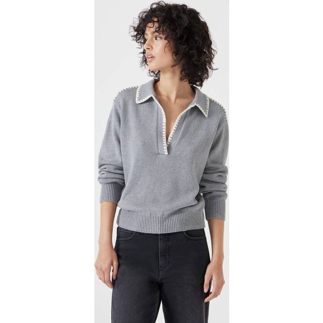 HUSH Whipstitch Collar Jumper