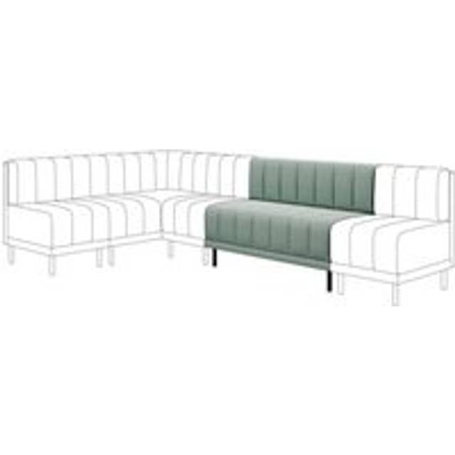 Amali Long Dining Bench, Vintage Velvet - Green