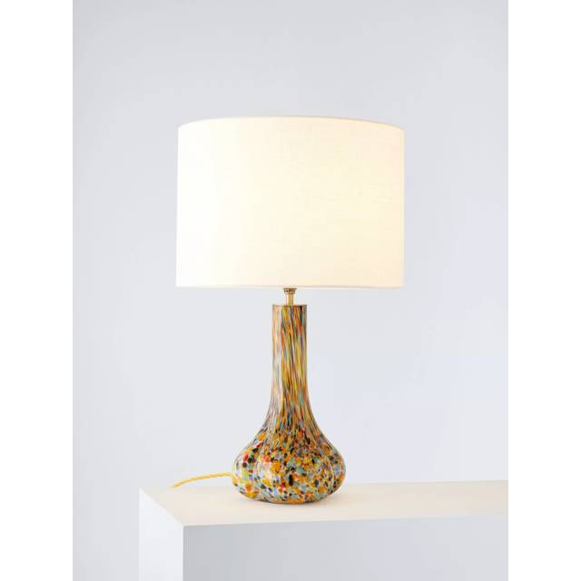 John Lewis + Matthew Williamson Blown Glass Lamp Base, Orange/Mint/Black