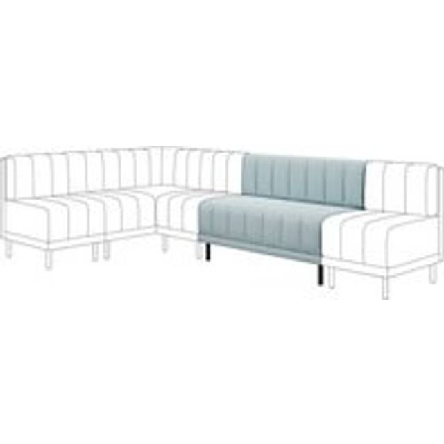 Amali Long Dining Bench, Vintage Velvet - Blue