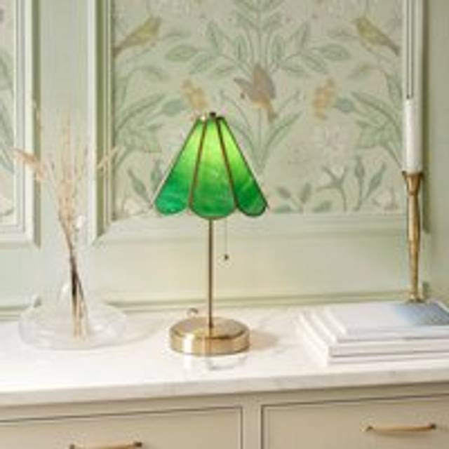 Colette Mid Century Table Lamp - Green