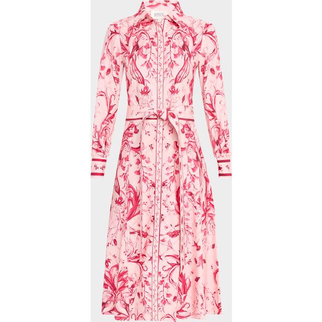 Floral-Print Cotton Midi Shirtdress - FUCHSIA - 8