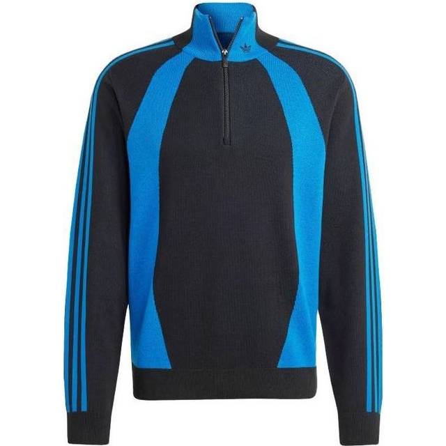 adidas Quarter-Zip Jumper 'Blue Black' IR7127 - Blue/Black - L