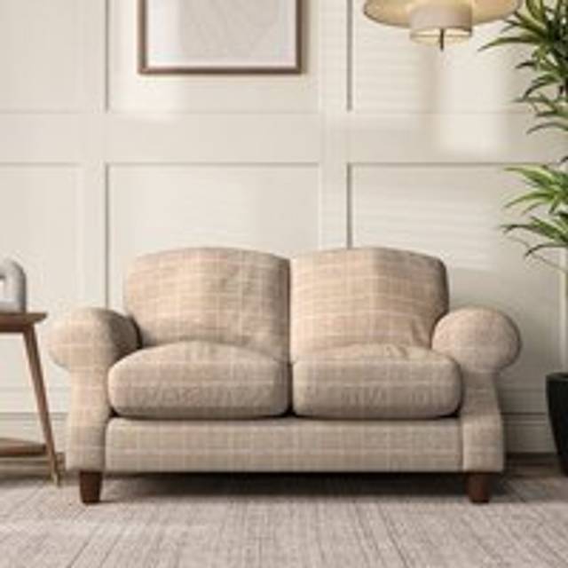 Ashford 2 Seater Sofa - Check Natural