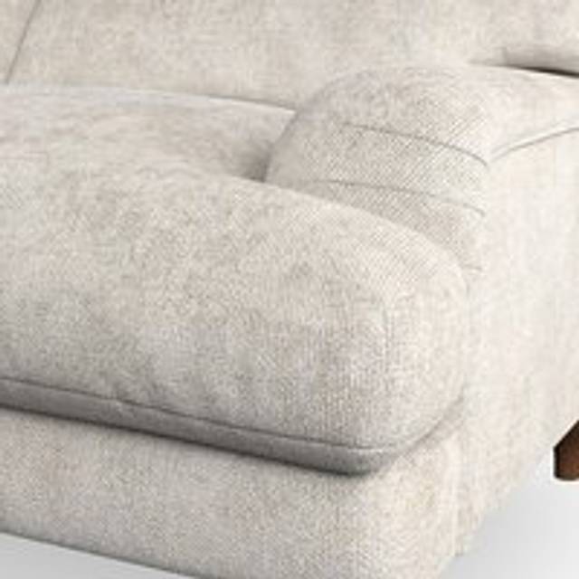 Darwin 4 Seater Corner Chaise Sofa - Chunky Chenille White Sand