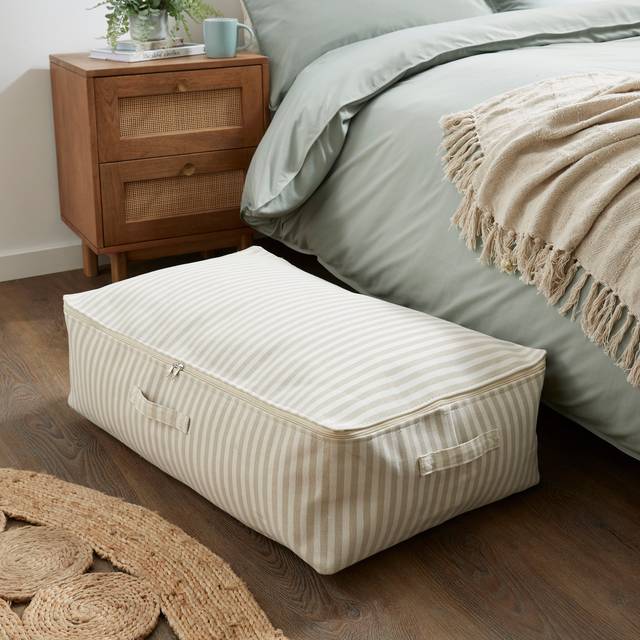 Stripe Underbed Storage Bag - Mushroom