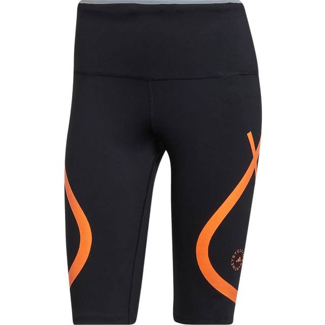 (WMNS) adidas by Stella McCartney TruePace Short Running Tights 'Black Orange' HB6082 - Black/Orange