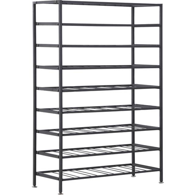 HOMCOM Vinhylla flaskställ kapacitet 54 flaskor dim. 63L x 25 l x 91H cm metall svart