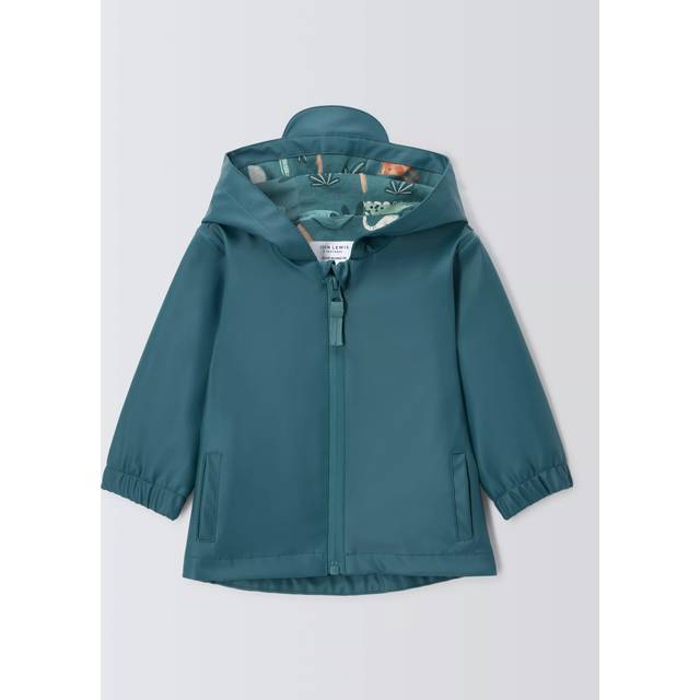John Lewis Baby Water Resistant Rain Mac Jacket, Green