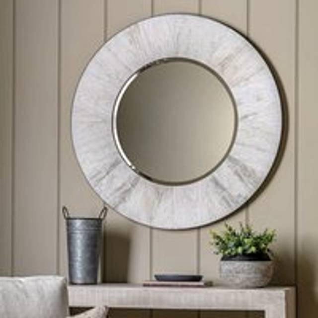 Hackney Round Mirror - Grey
