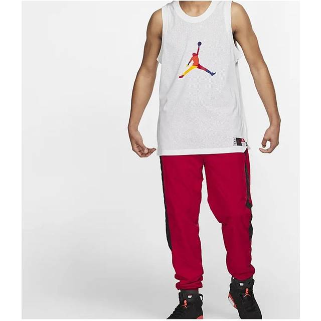 Air Jordan Rainbow Large Men's Jersey Sleeveless Vest Men's White AV0047-100 - XL