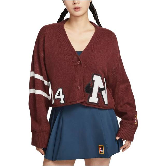 (WMNS) Nike Women by YOON Cardigan Asia Sizing 'Dark Team Red' FZ0275-619 - Dark Team Red/Phantom