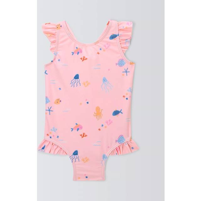 John Lewis Baby Fish Swimsuit, Pink