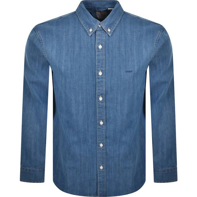 Levi's Authentic Button Down Denim Shirt- Medium Indigo, Blue, Size M, Men
