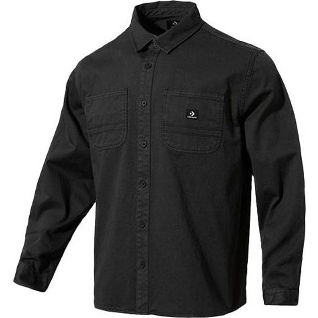 Converse Twill Long Sleeve Button Down 'Black' 10022012-A02