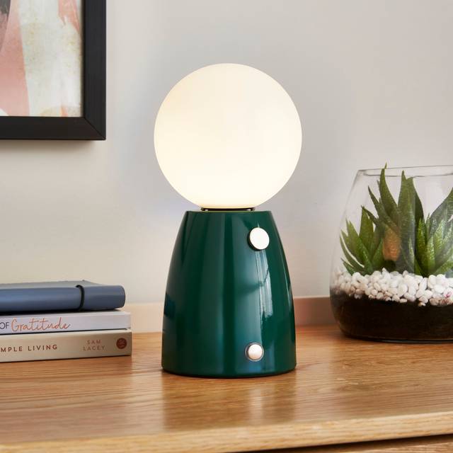 Bod Magnetic Rechargeable Touch Dimmable Table Lamp - Emerald
