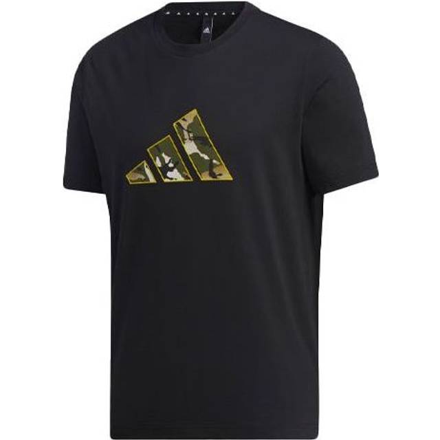 adidas Ub Gxf T Box Sports Camouflage Printing Logo Short Sleeve Black GP0851