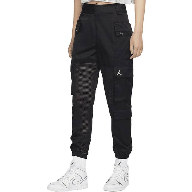 (WMNS) Air Jordan Heatwave Utility Contrasting Colors Multiple Pockets Mesh Casual Long Pants/Trousers Black DD0281-010 - Default Color