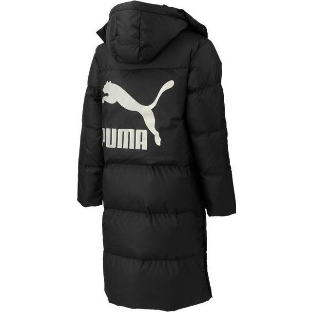 PUMA Teamliga Long Down Coat 'Black' 539572-01 - Black/White