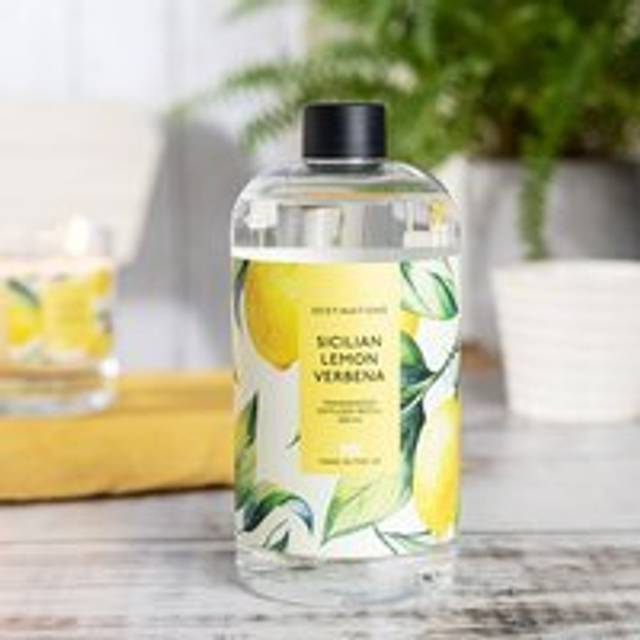 Sicilian Lemon Verbena Reed Diffuser Refill - Clear