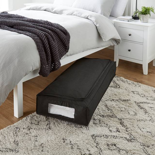 Fabric Underbed Storage Bag - Black