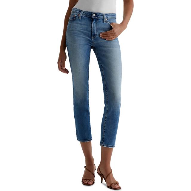 Ag Mari Mid Rise Crop Straight Leg Jeans in 13 Years Reign