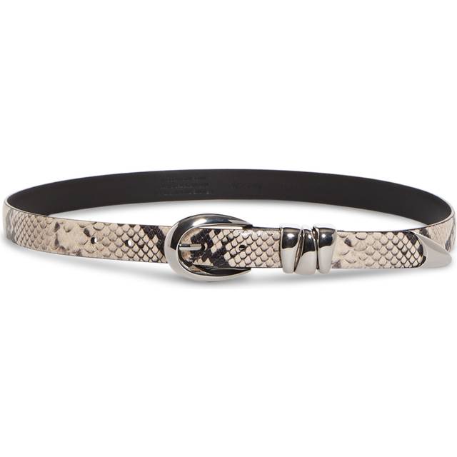 Madewell Women's Triple Keeper Snake Embossed Leather Belt