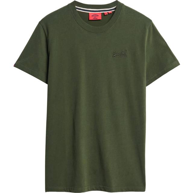 Superdry Essential Logo Embroidered T-Shirt, Duffel Bag Green