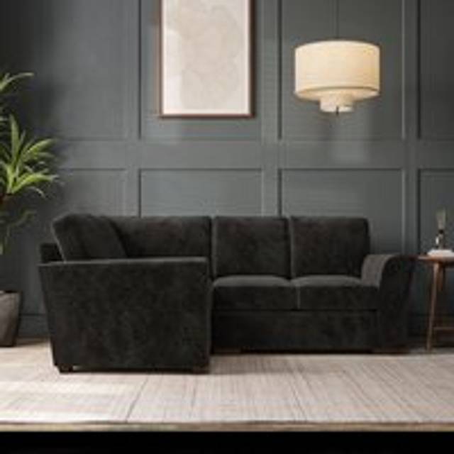 Lena Small Corner Sofa - Luxury Chenille Charcoal