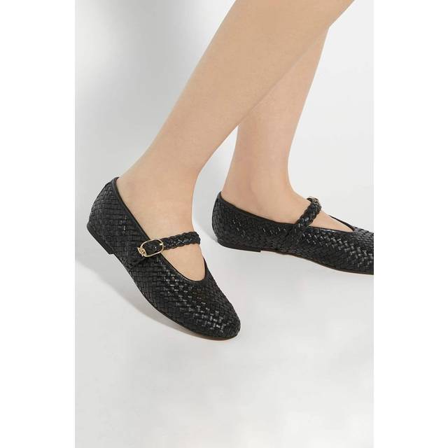 Dune London Headline Woven Leather Ballet Flats