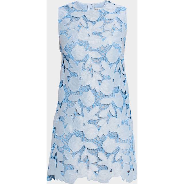 Mickie Cotton Floral Lace Mini Dress - PERIWINKLE SKY MULTI - 8