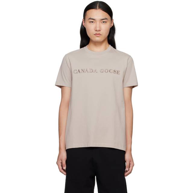 Canada Goose Emersen Embroidered T-Shirt (Limestone - Calcaire - M) - Size M
