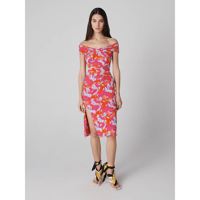 Lovinia Dress - Tiny Island Camo Pink - M
