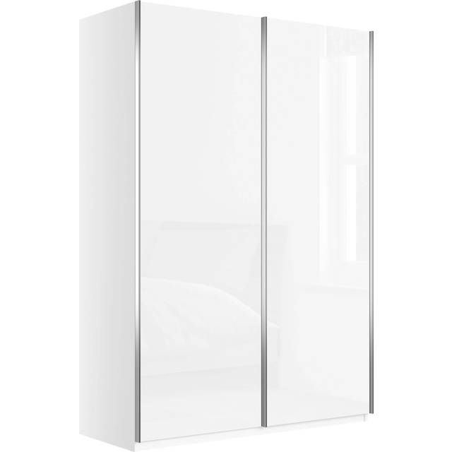 John Lewis Elstra 150cm Wardrobe with White Glass Sliding Doors