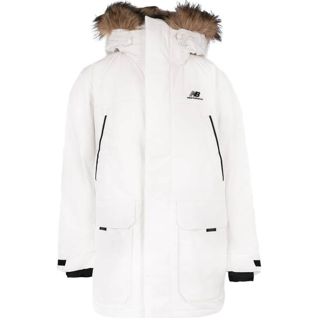 New Balance Warm Long Down Parka 'White Black' NPA46011-IV - White/Black