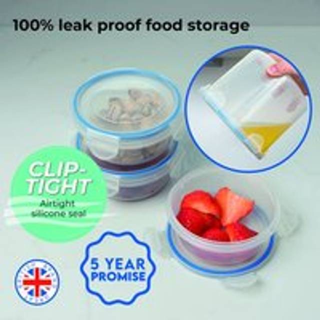 Addis Clip Tight - 300Ml Round - 3Pk X 3, Clear