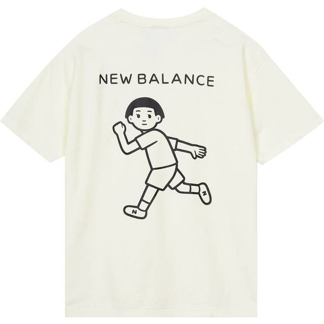 (WMNS) New Balance x Noritake Crossover Funny Pattern Short Sleeve White AWT02379-IV - Ivory - L