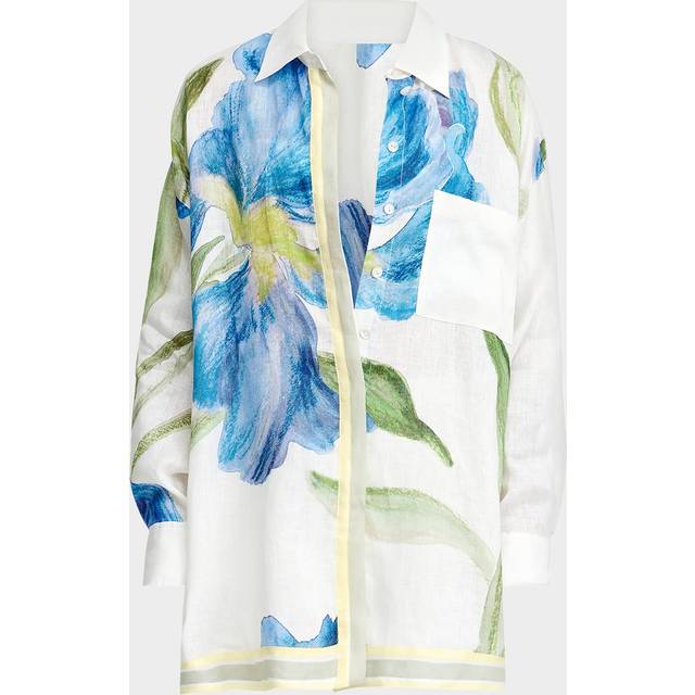 Tess Long-Sleeve Floral Shirt - IRIS BOUQUET - 8